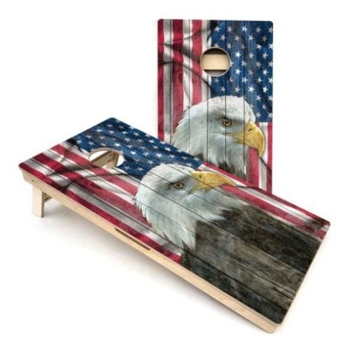 Flag Eagle Cornhole Boards