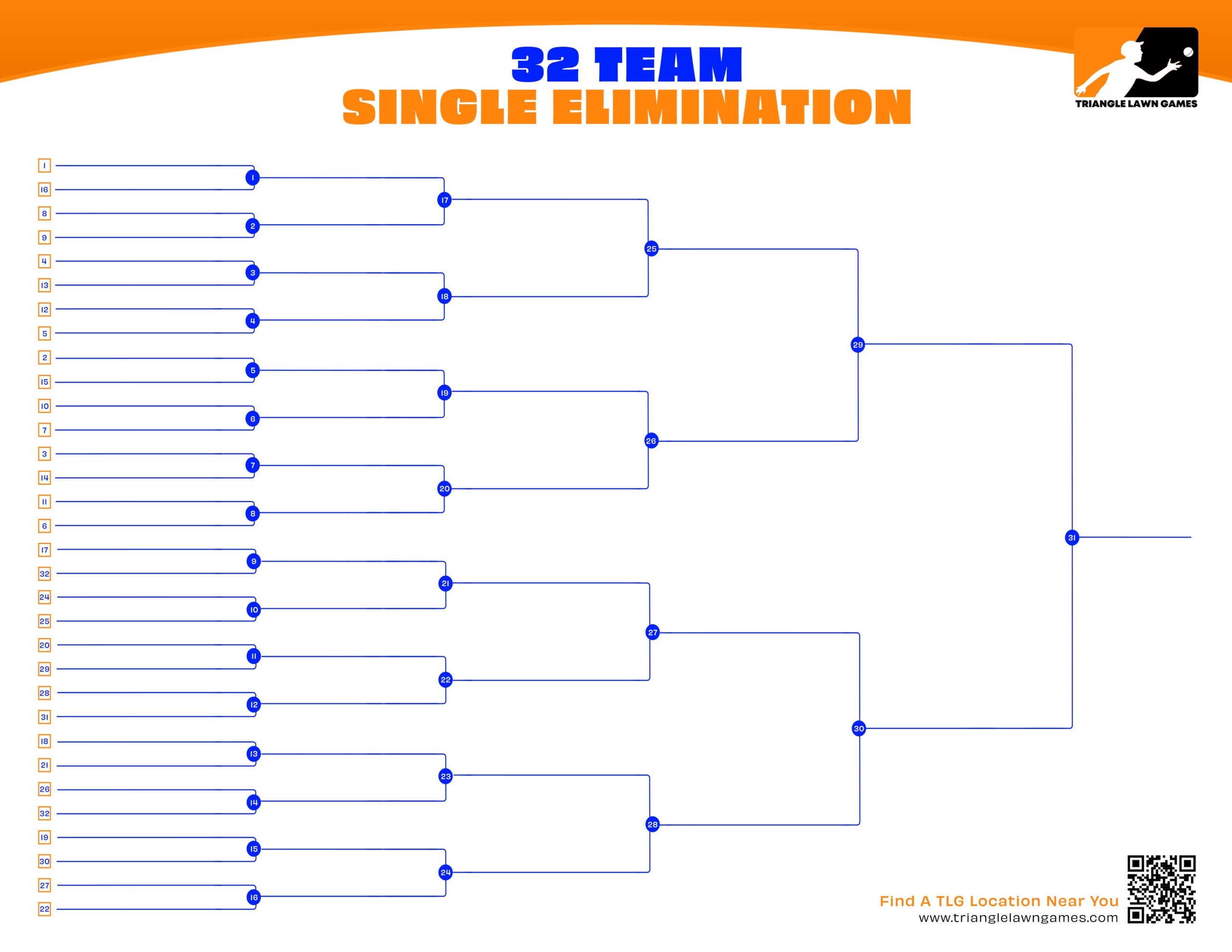 Free Cornhole Tournament Printable Brackets