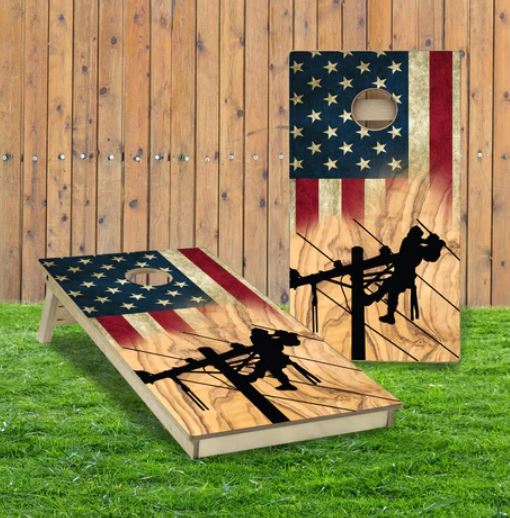 Lineman Cornhole Boards 6